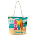 Beach Life Surf Canvas Beach Bag