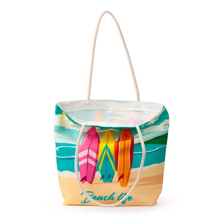 Beach Life Surf Canvas Beach Bag