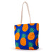 Pineapple Print Canvas Beach Bag