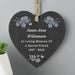 Personalised Memorial Forget Me Not Slate Heart Sign