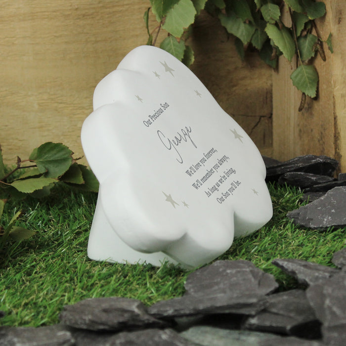 Personalised Stars Resin Cloud Memorial Plaque