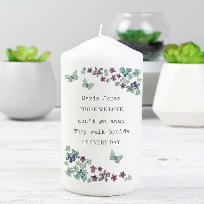Personalised Forget Me Not Candle