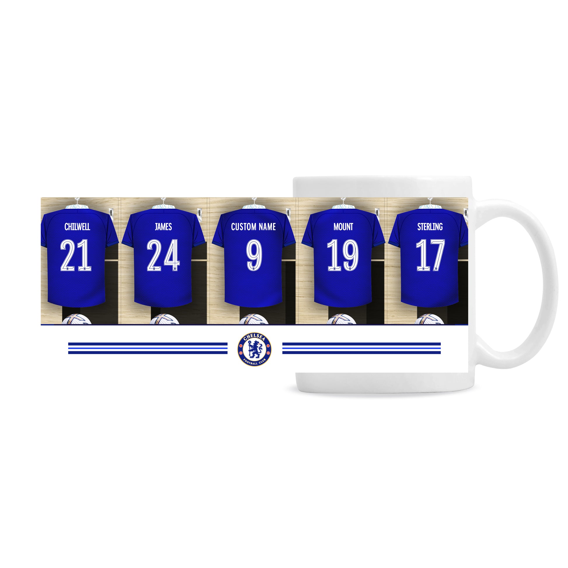 Personalised Chelsea Football Club Dressing Room Mug