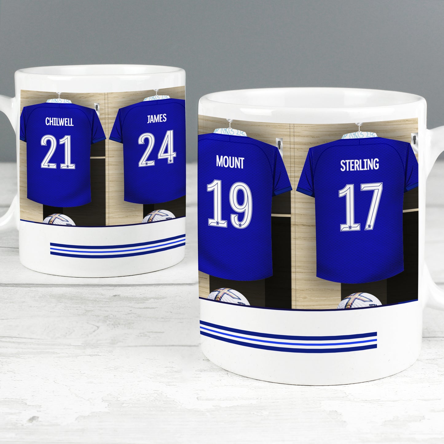 Personalised Chelsea Football Club Dressing Room Mug