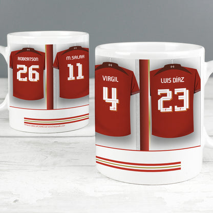 Personalised Liverpool Football Team Dressing Room Mug