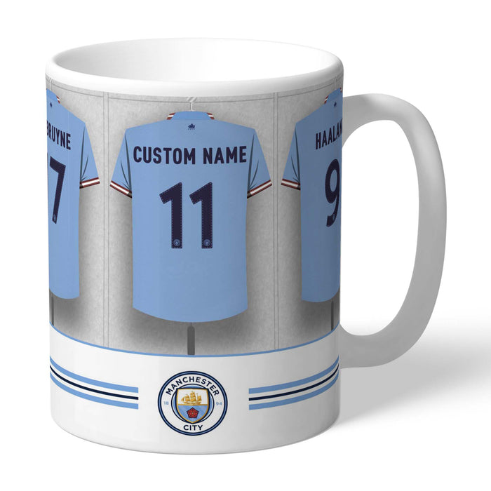 Personalised Manchester City Football Team Dressing Room Mug