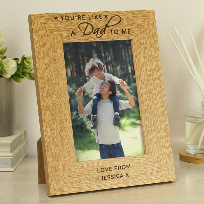 Personalised You're Like a Dad to Me Oak Finish Photo Frame 6x4