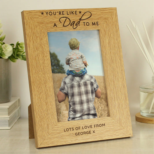 Personalised You're Like a Dad to Me Oak Finish Photo Frame 6x4