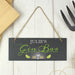 Personalised Gin Bar Printed Hanging Slate Sign