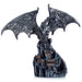 Dark Legends Wings of Magic Silver Castle Guardian Dragon Ornament