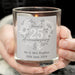 Personalised 25th Silver Wedding Anniversary Candle Jar