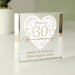 Personalised 30th Pearl Wedding Anniversary Glass Token Gift