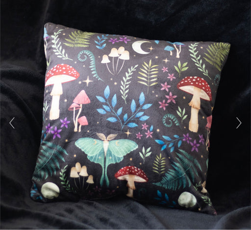 35cm Square Dark Forest Print Cushion