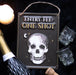 Entry Fee One Shot Skull Hanging Metal Sign