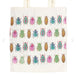 Whimsical Beetle Design Print Polycotton Tote Bag