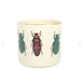 Off White Whimsical Beetle Design Plant Pot