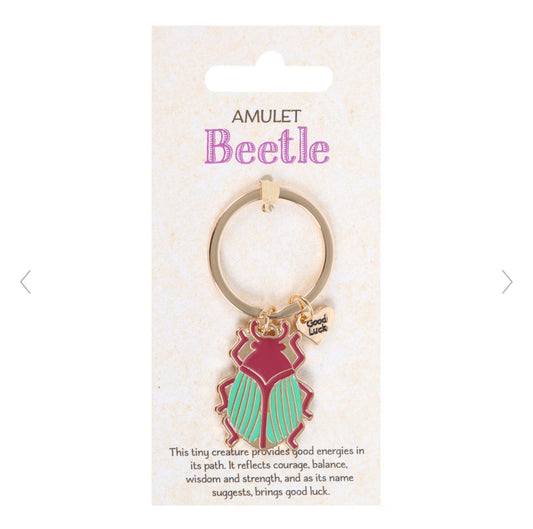 Lucky Gold Beetle Keyring