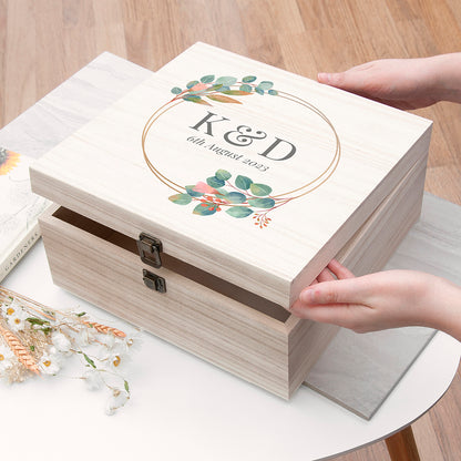 Personalised Wedding Memory Wooden Box