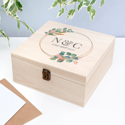 Personalised Wedding Memory Wooden Box