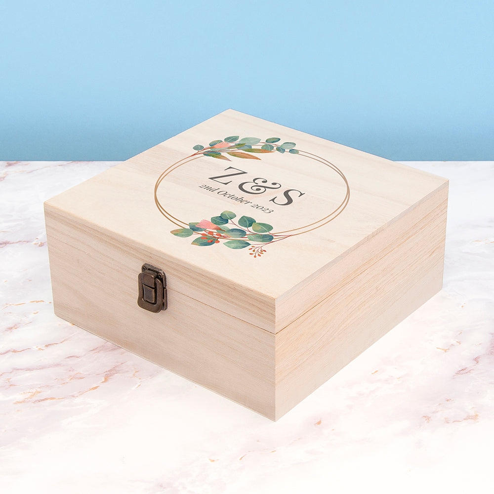 Personalised Wedding Memory Wooden Box