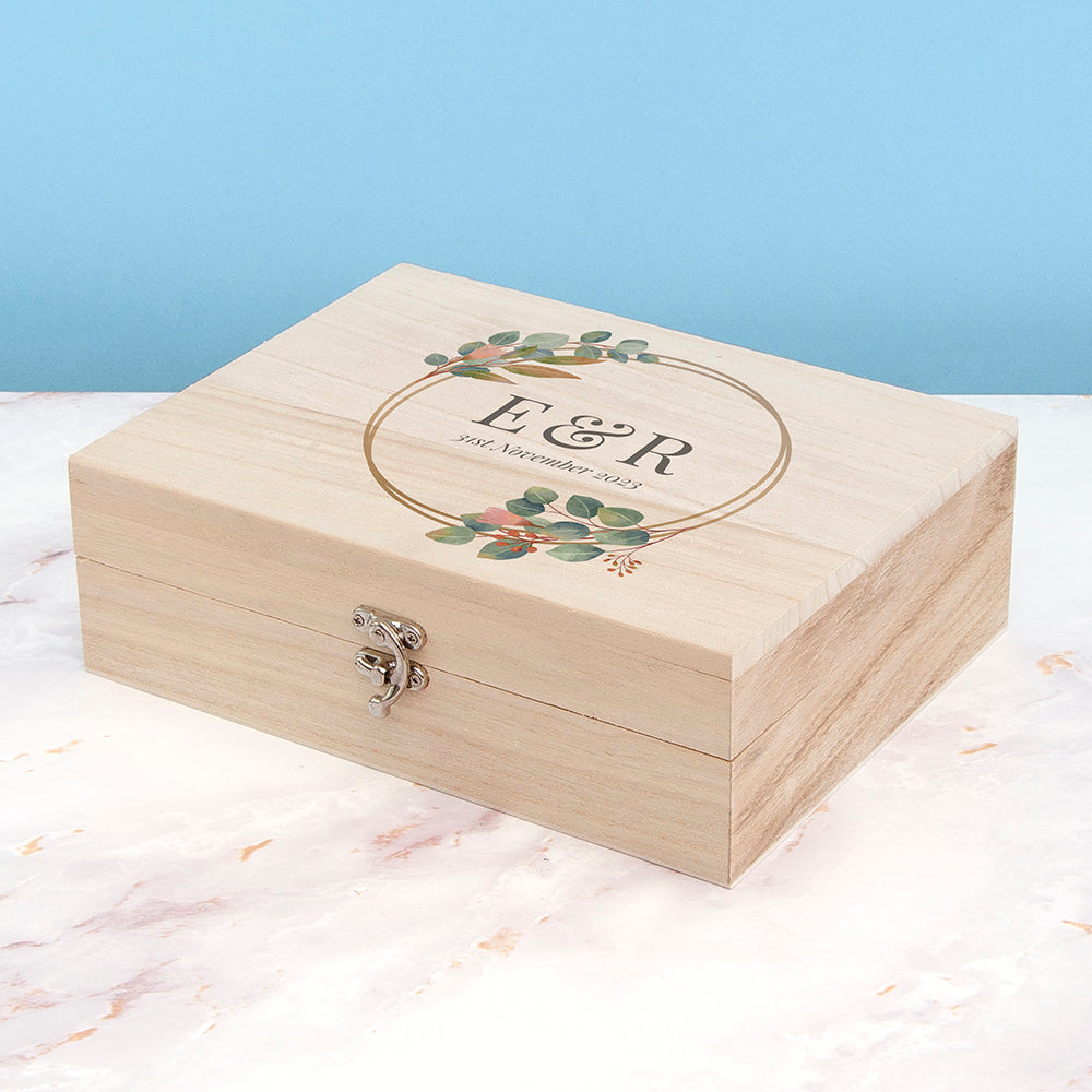 Personalised Wedding Memory Wooden Box