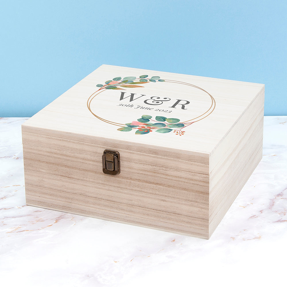 Personalised Wedding Memory Wooden Box