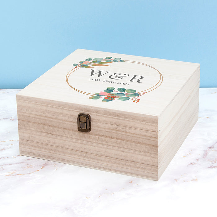 Personalised Wedding Memory Wooden Box