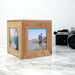 Personalised Oak Photo Frame Cube Keepsake Box