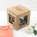 Personalised Oak Photo Frame Cube Keepsake Box