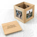 Personalised Oak Photo Frame Cube Keepsake Box