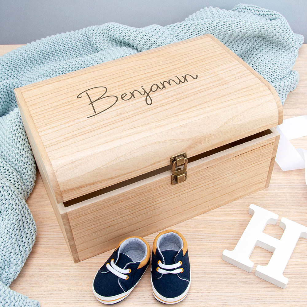 Personalised Kids Engraved Keepsake Chest Box