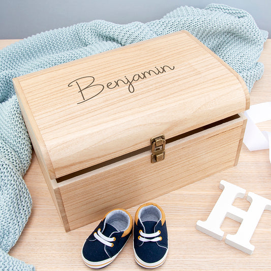 Personalised Kids Engraved Keepsake Chest Box