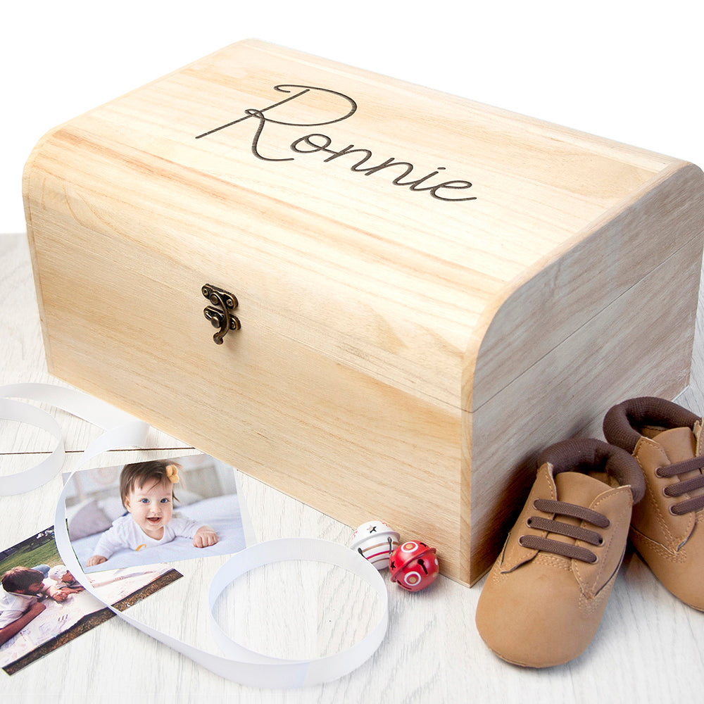 Personalised Kids Engraved Keepsake Chest Box