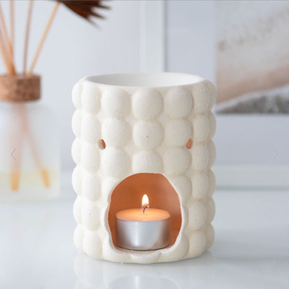 Cream Speckle Bubble Wax Melt Oil Burner