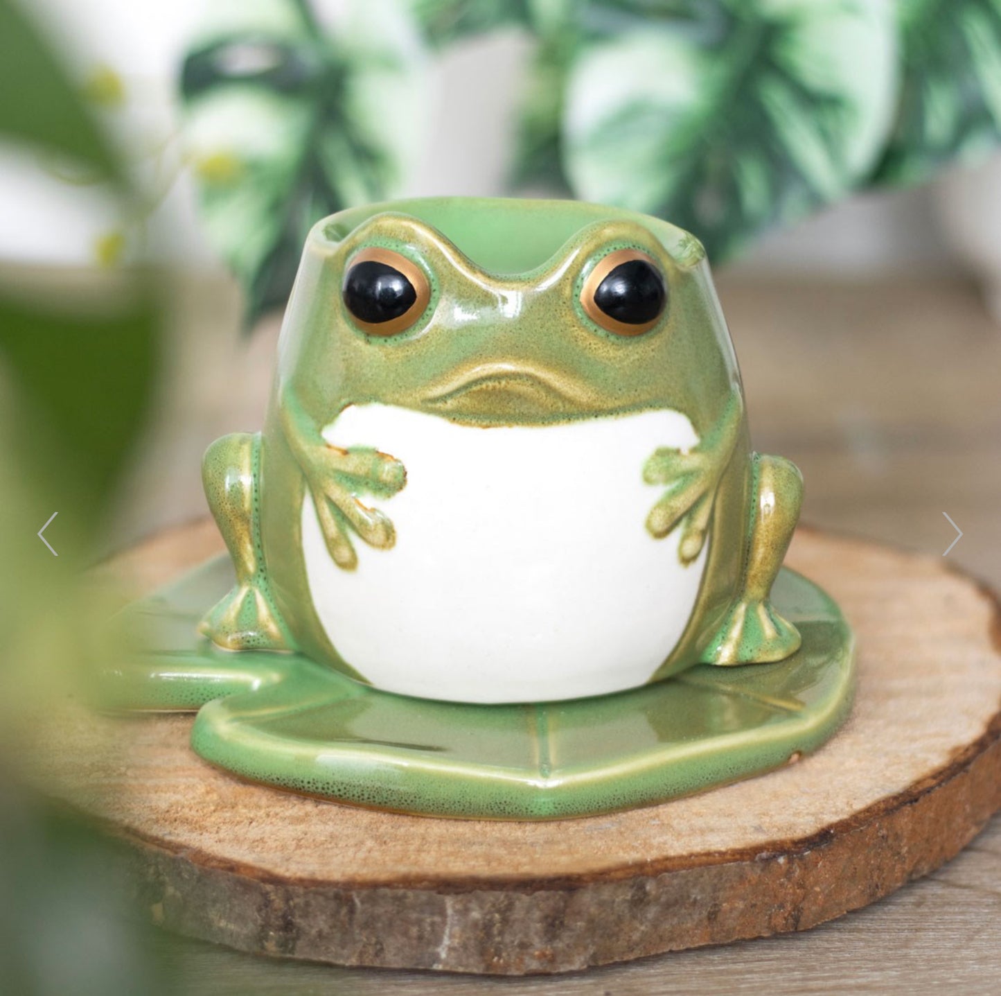 Frog Shaped Oil Wax Melt Burner on Lily Pad