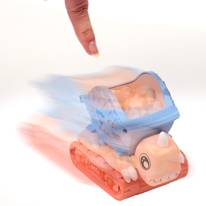 Press and Go Dinosaur Construction Truck Toy