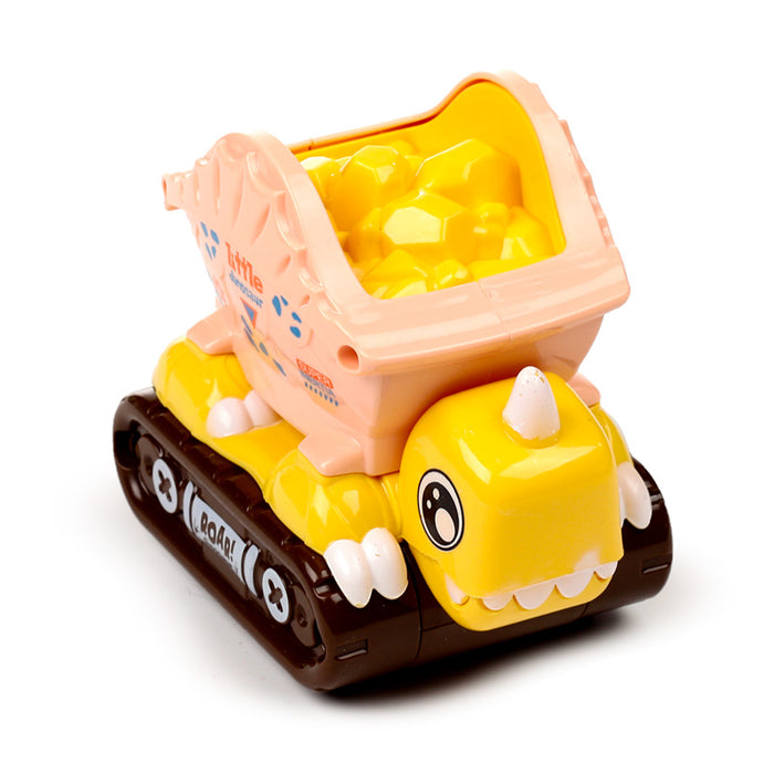 Press and Go Dinosaur Construction Truck Toy