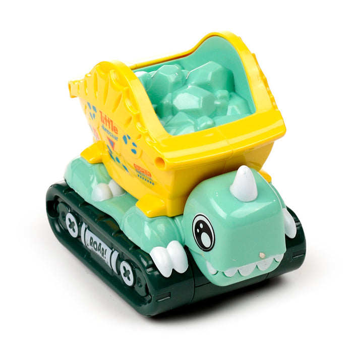 Press and Go Dinosaur Construction Truck Toy