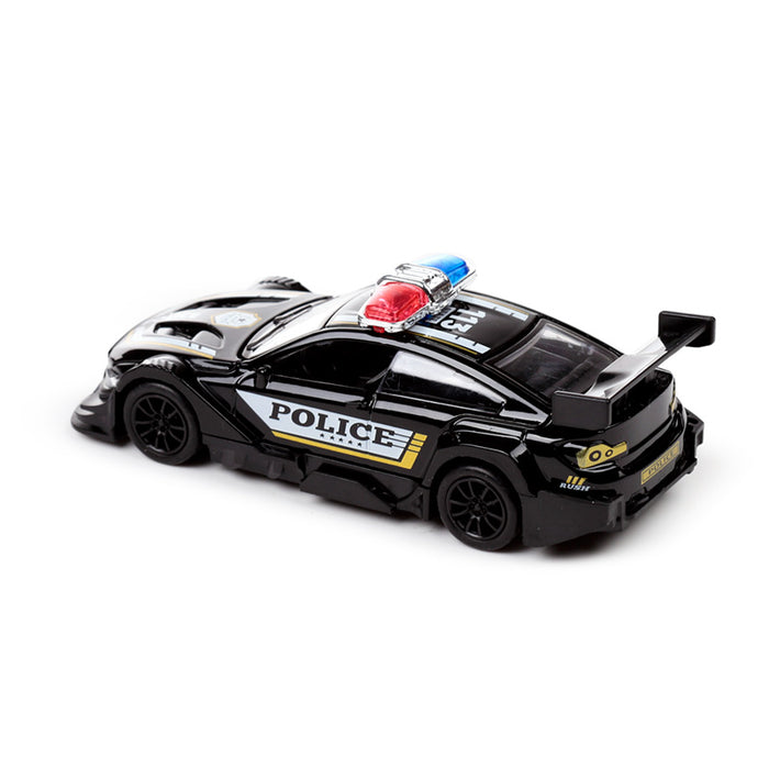 Police Car Pull Back Action Toy