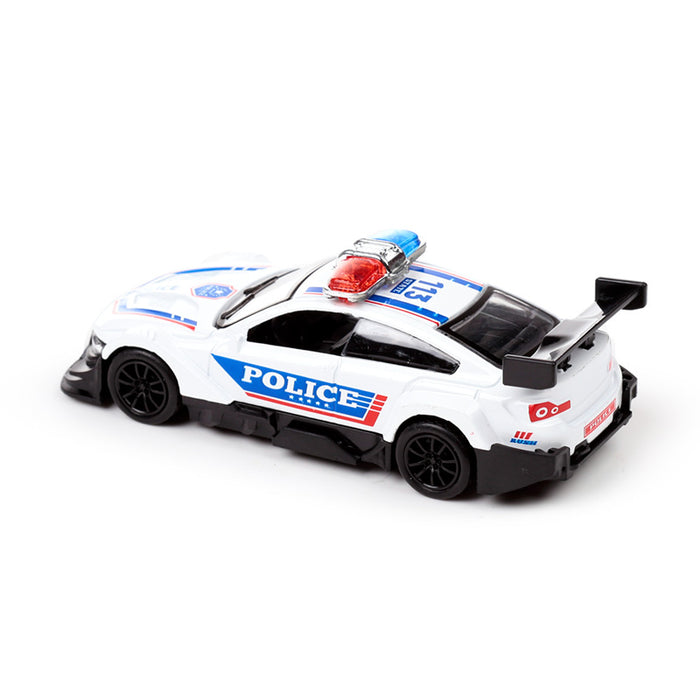 Police Car Pull Back Action Toy