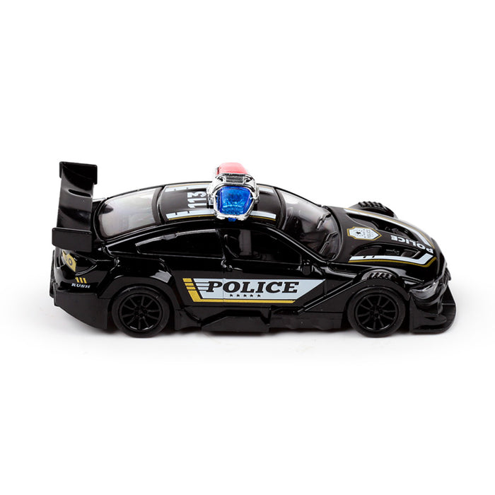 Police Car Pull Back Action Toy