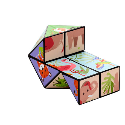 Zooniverse Zoo Animal Puzzle Cube Toy