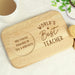 Personalised World's Best Teacher Wooden Coaster Tray