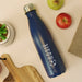 Personalised Football Design Insulated Water Bottle - Navy