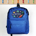 Personalised Space Design Kids Backpack - Blue