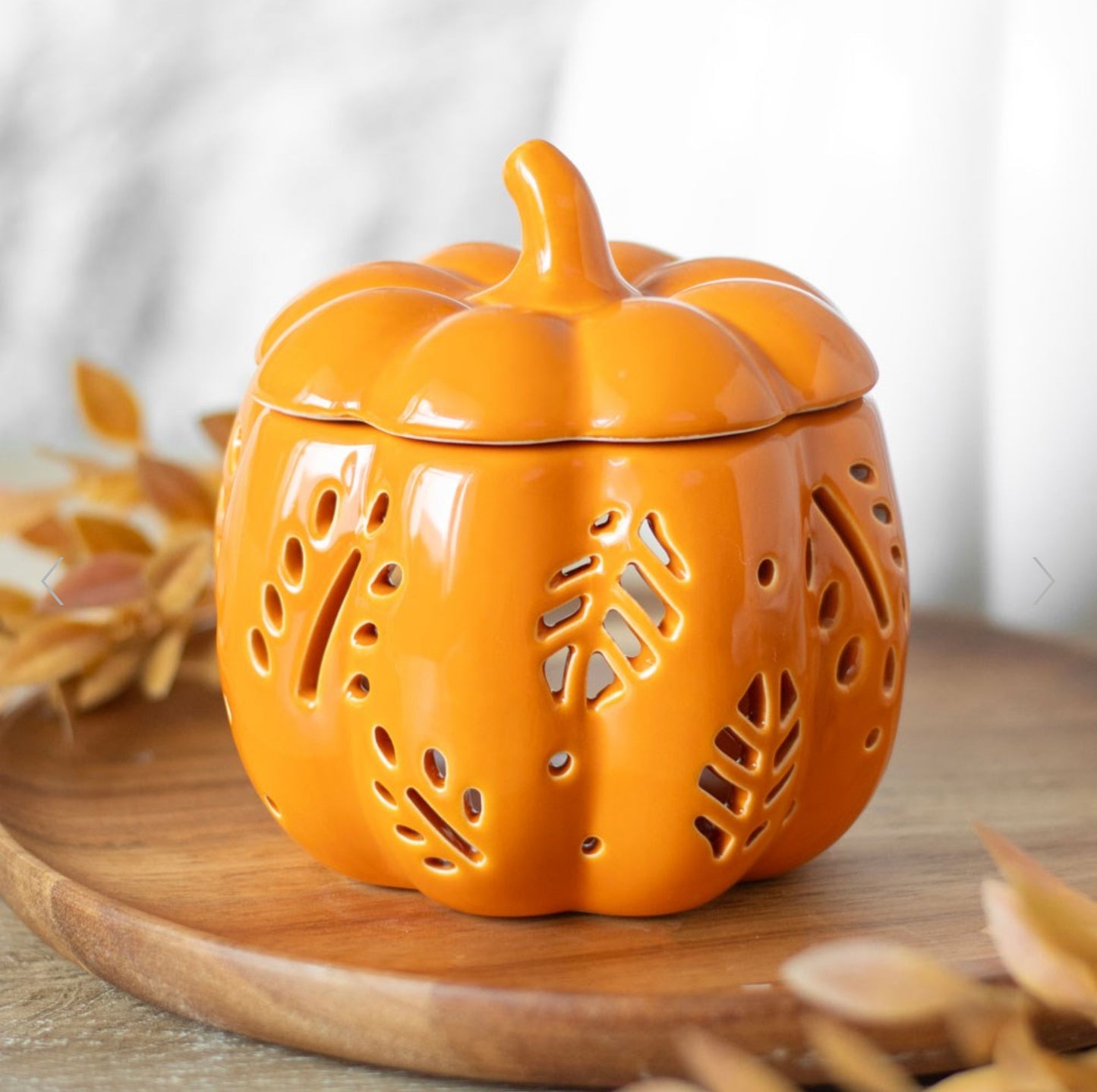 Orange Autumn Leaves Pumpkin Oil Wax Melt Burner