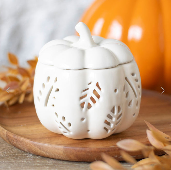 Off White Autumn Leaves Pumpkin Oil Wax Melt Burner