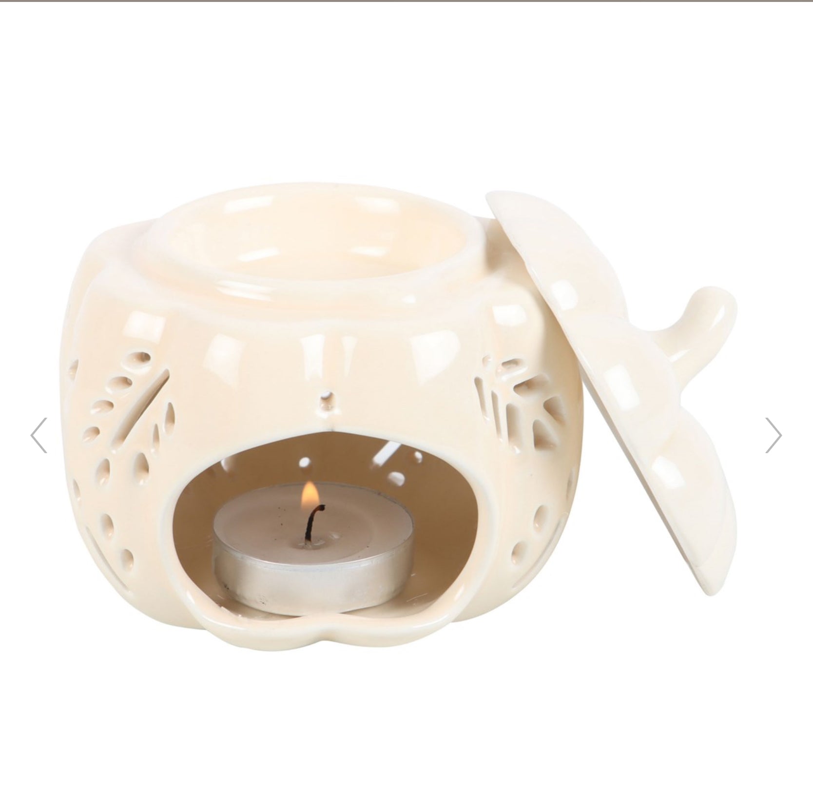 Off White Autumn Leaves Pumpkin Oil Wax Melt Burner