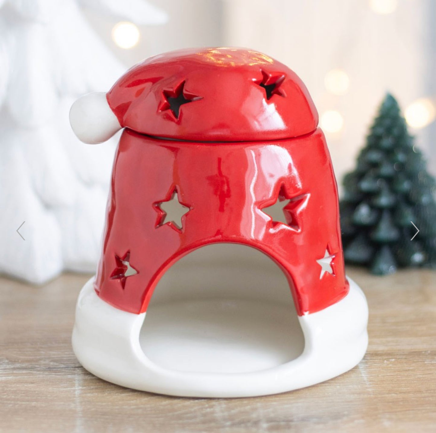 Santa Hat Shaped Christmas Oil Wax Melt Burner