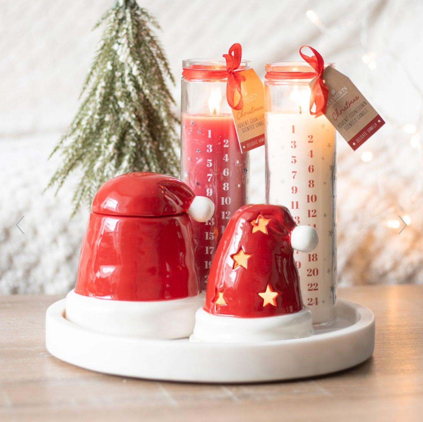 Santa Hat Shaped Christmas Oil Wax Melt Burner